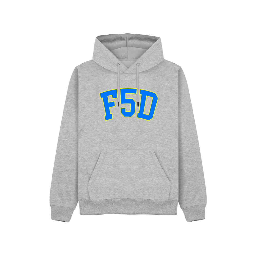 FLAM5 VARSITY HOODIE BLUE - Flam5drumming