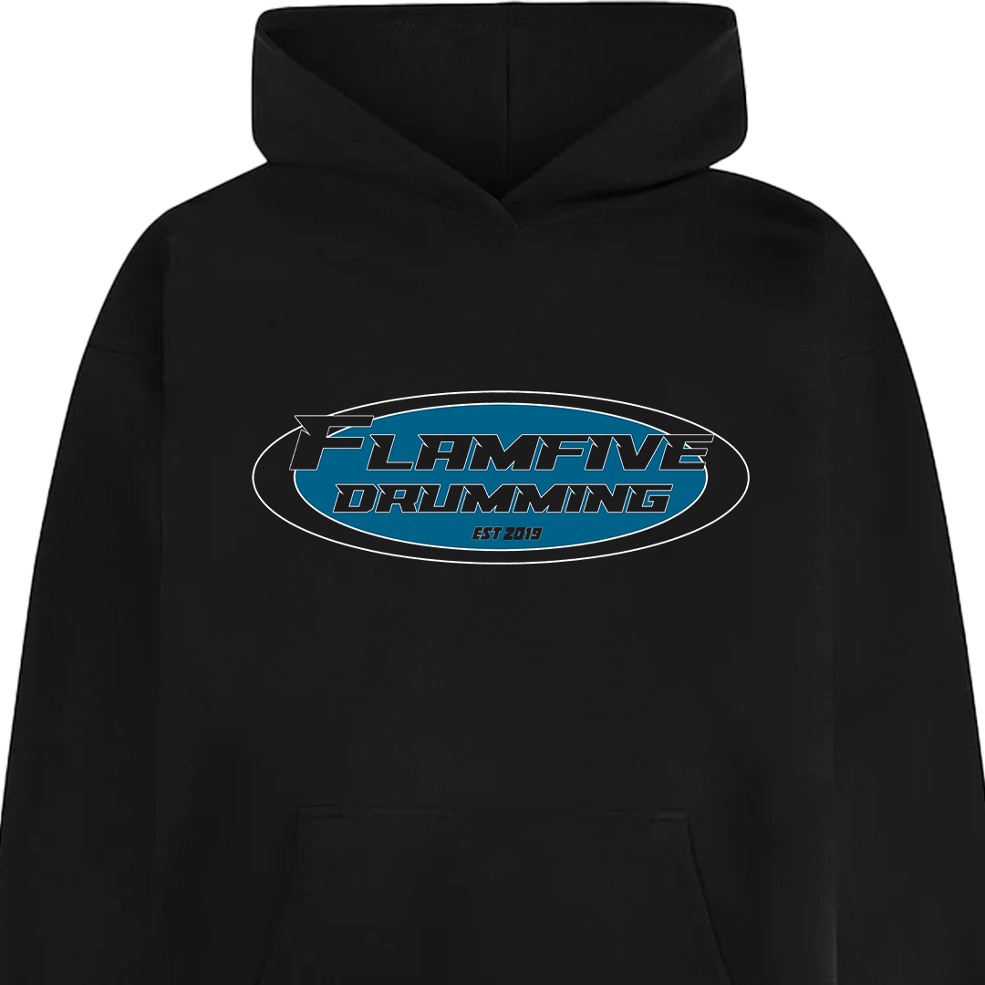 FLAM5 OVERDRIVE BLACK HOODIE - Flam5drumming