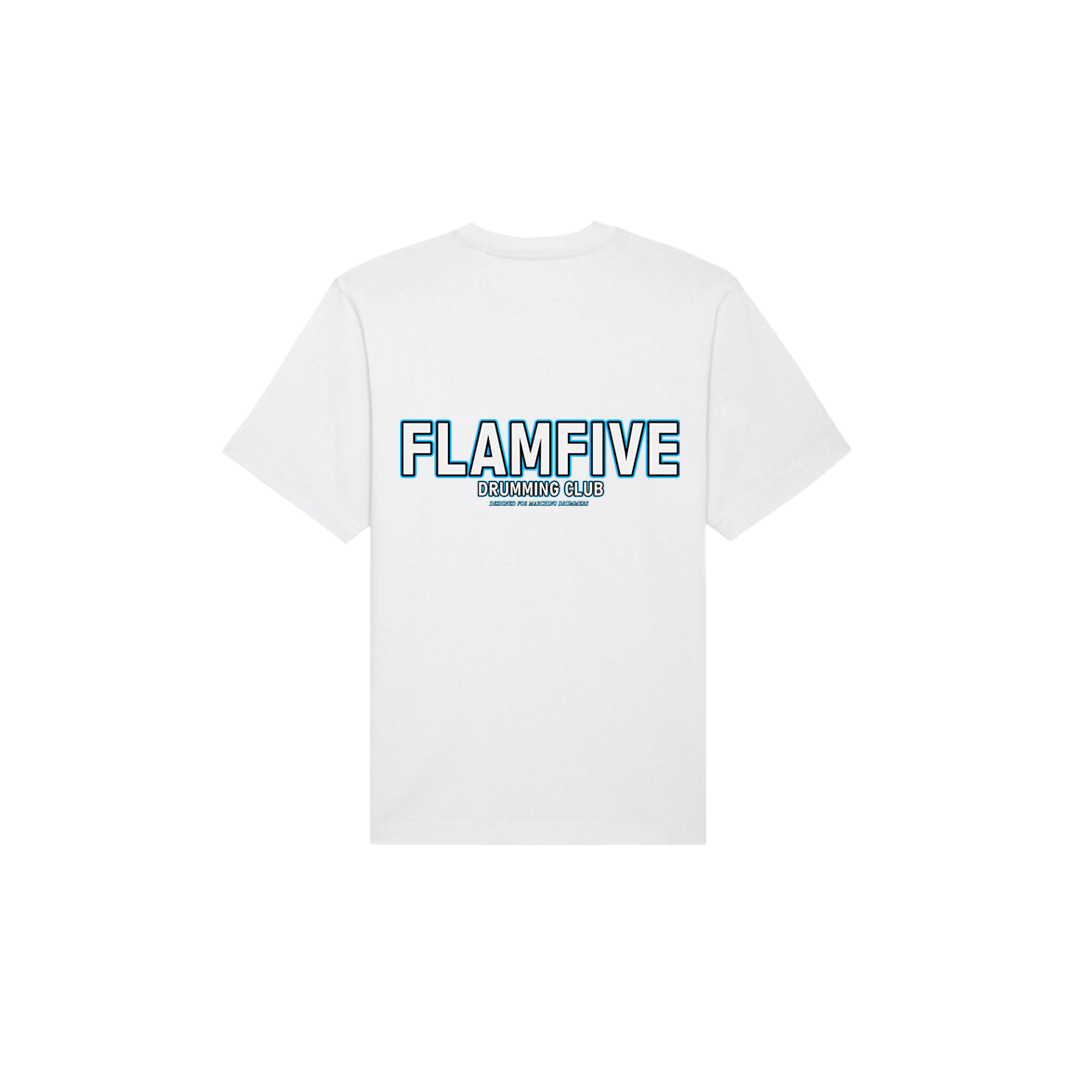 FLAM5 DRUMMING CLUB TSHIRT ICE BLUE - Flam5drumming