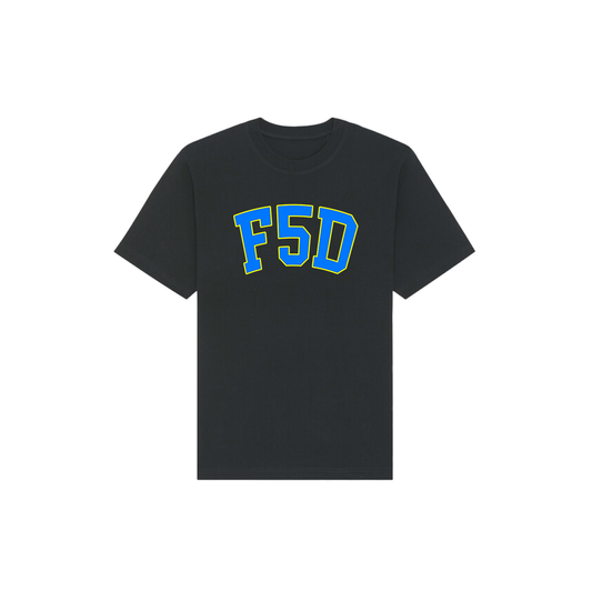 FLAM5 VARSITY TSHIRT BLUE - Flam5drumming