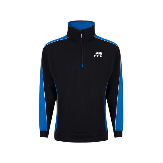 MARCHIFY QUARTER ZIP BLACK BLUE