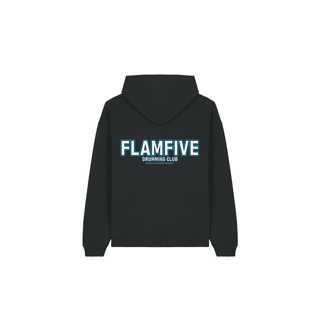FLAM5 DRUMMING CLUB HOODIE BLUE PRINT - Flam5drumming