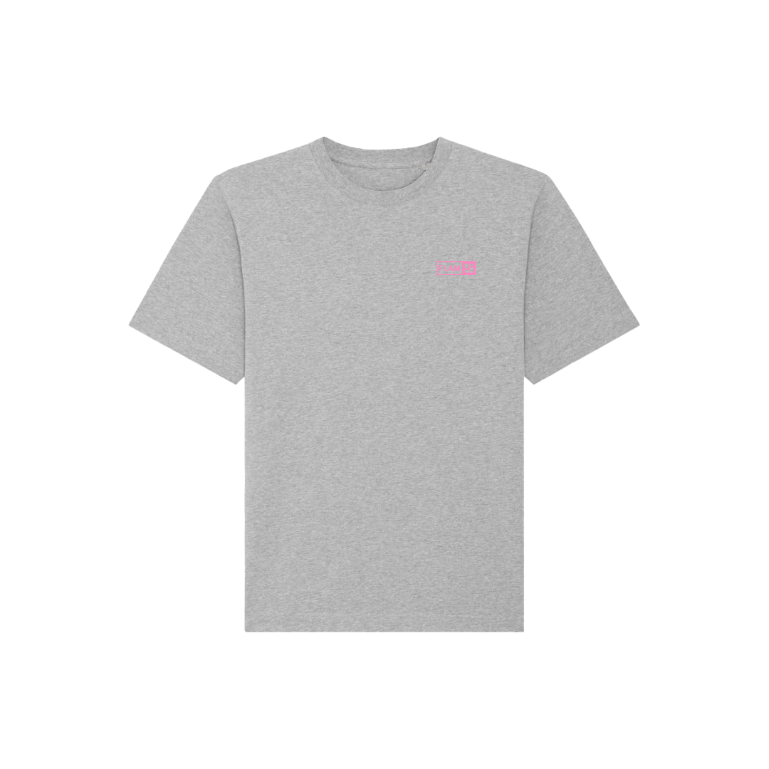 FLAM5 DRUMMING CLUB TSHIRT GREY/PINK - Flam5drumming