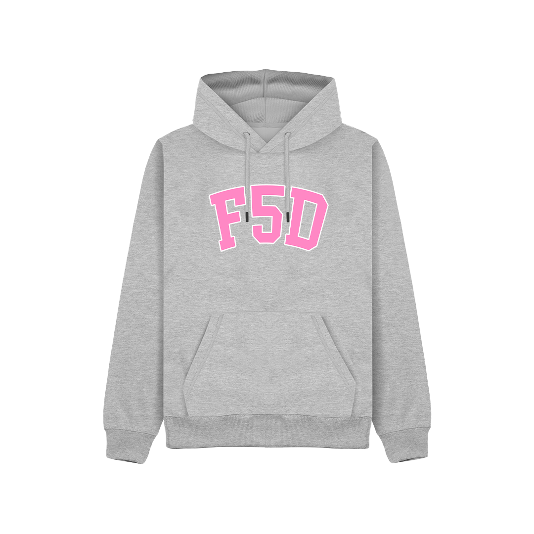 FLAM5 VARSITY HOODIE PINK - Flam5drumming