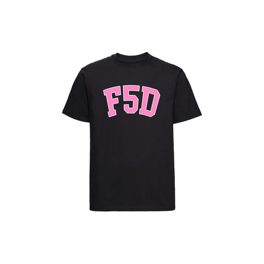 FLAM5 VARSITY TSHIRT PINK - Flam5drumming