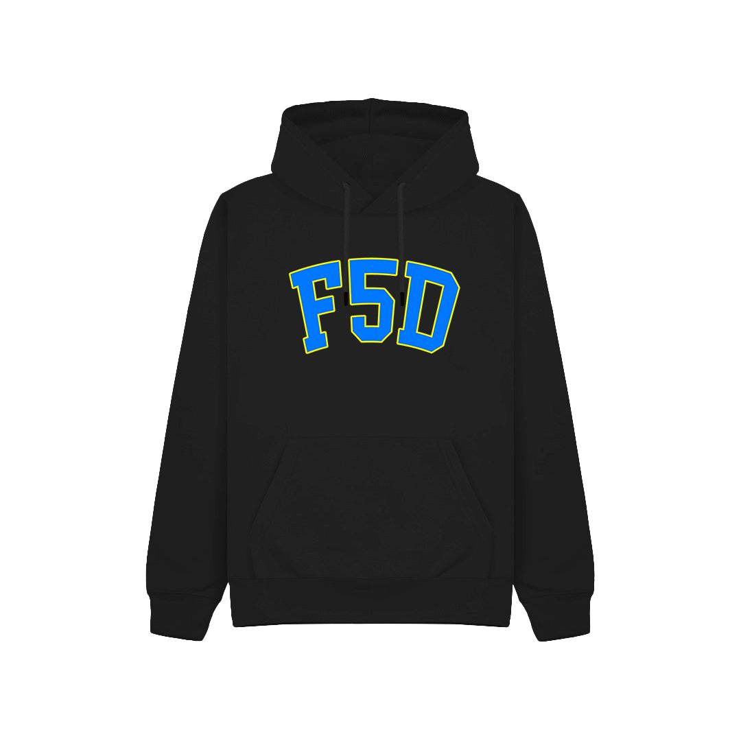 FLAM5 VARSITY HOODIE BLUE - Flam5drumming