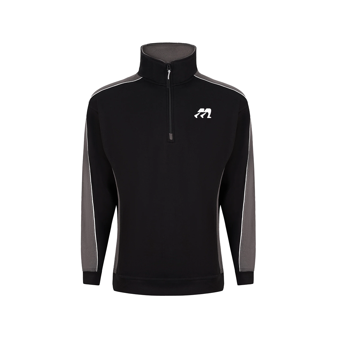 MARCHIFY QUARTER ZIP BLACK GREY