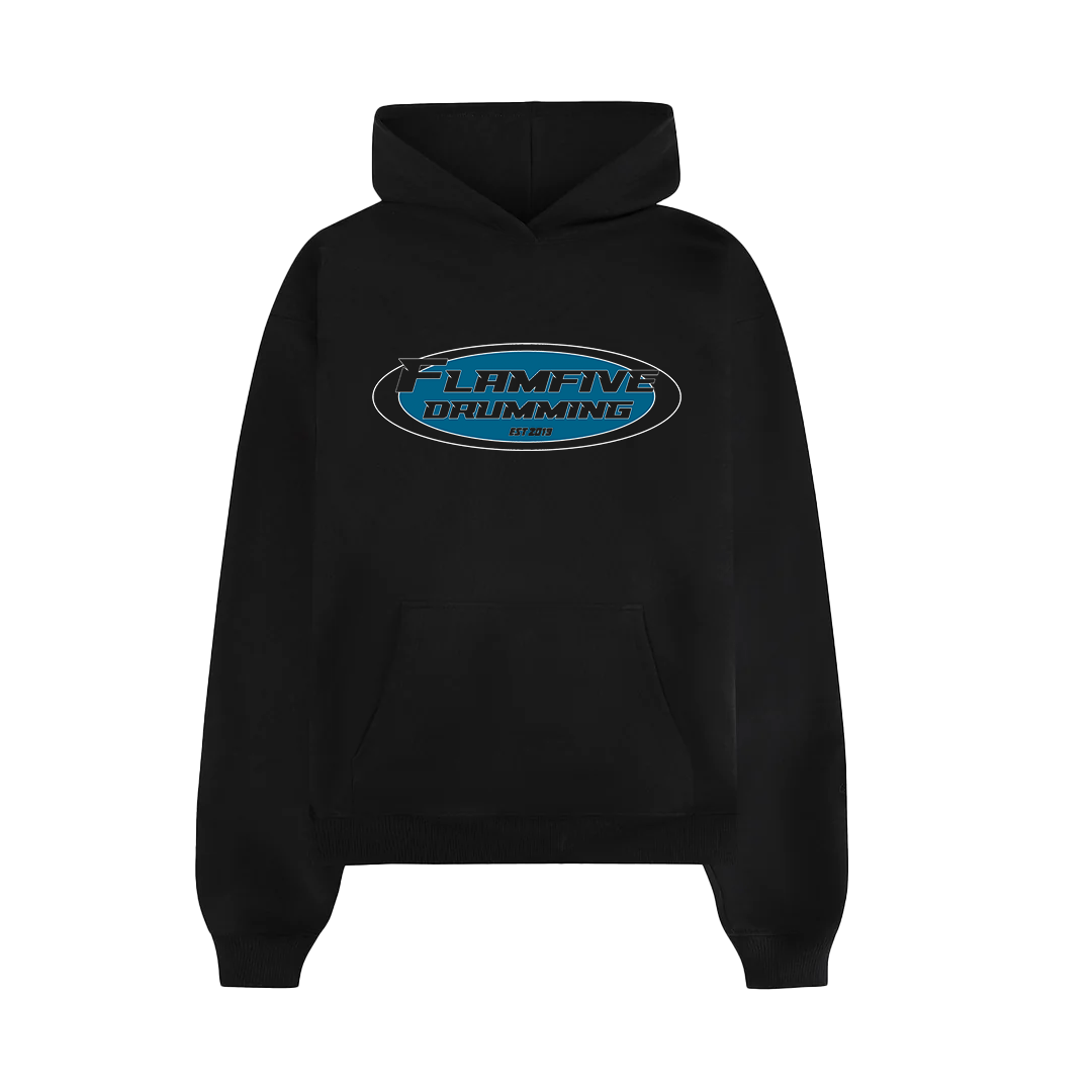 FLAM5 OVERDRIVE BLACK HOODIE - Flam5drumming