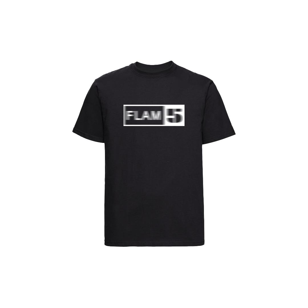 FLAM5 ORIGINAL BLUR WHITE TSHIRT - Flam5drumming