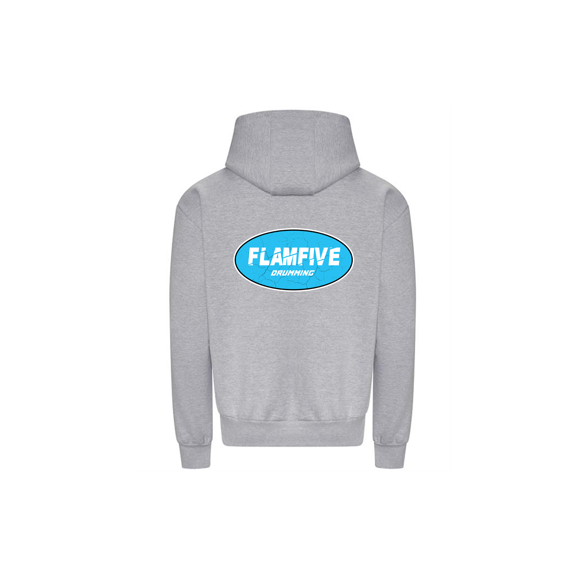 FLAM5 BLUE RACEWAY HOODIE GREY - Flam5drumming
